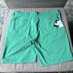 10'' Inseam Stretch Waist Lightweight Striped Flat Front Quick Dry Hybrid